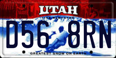 UT license plate D568RN
