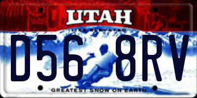 UT license plate D568RV