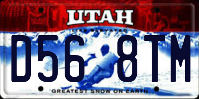 UT license plate D568TM