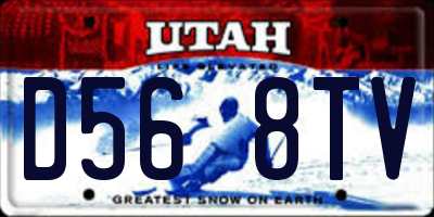 UT license plate D568TV