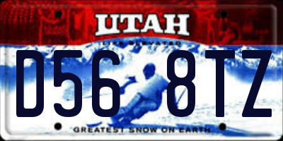 UT license plate D568TZ