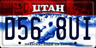 UT license plate D568UI