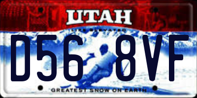 UT license plate D568VF