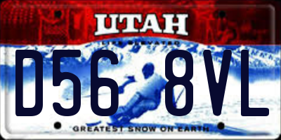 UT license plate D568VL