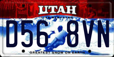 UT license plate D568VN