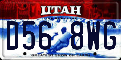 UT license plate D568WG