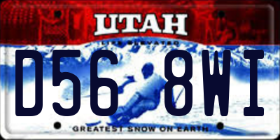 UT license plate D568WI