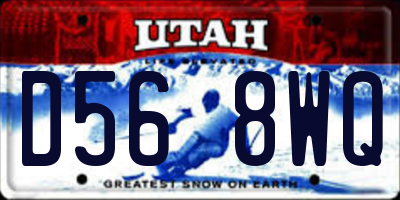 UT license plate D568WQ