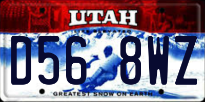 UT license plate D568WZ