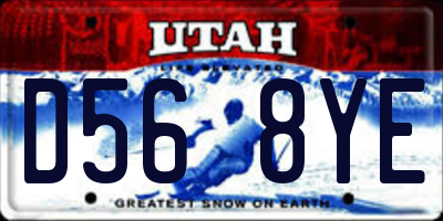 UT license plate D568YE