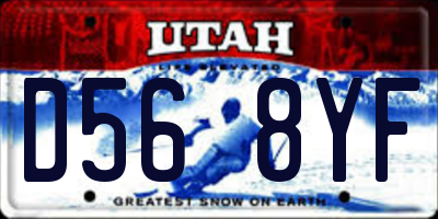 UT license plate D568YF
