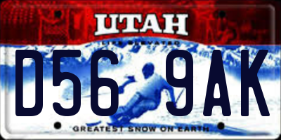 UT license plate D569AK