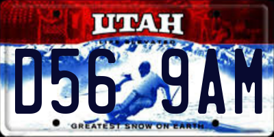 UT license plate D569AM