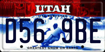 UT license plate D569BE