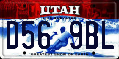 UT license plate D569BL