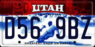 UT license plate D569BZ