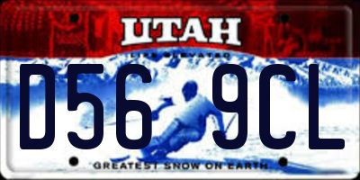 UT license plate D569CL