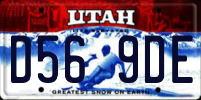 UT license plate D569DE