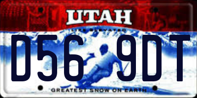 UT license plate D569DT