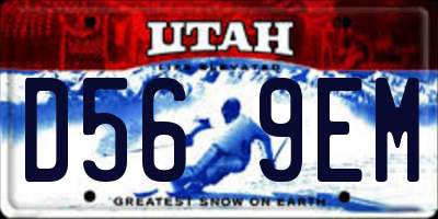 UT license plate D569EM