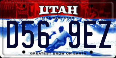UT license plate D569EZ