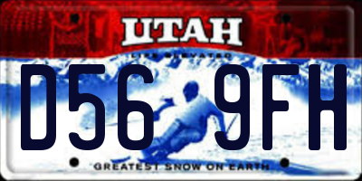 UT license plate D569FH