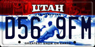 UT license plate D569FM