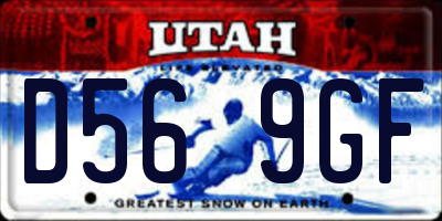 UT license plate D569GF