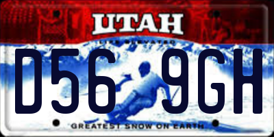 UT license plate D569GH