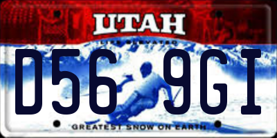 UT license plate D569GI