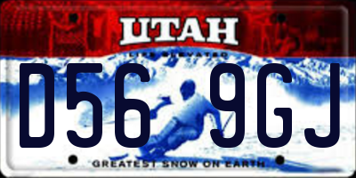 UT license plate D569GJ