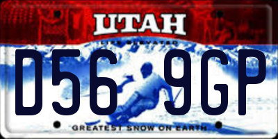 UT license plate D569GP