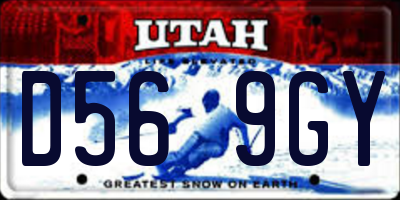 UT license plate D569GY