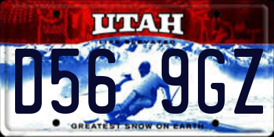 UT license plate D569GZ