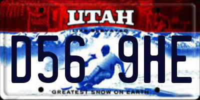 UT license plate D569HE