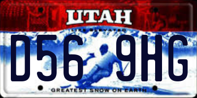 UT license plate D569HG