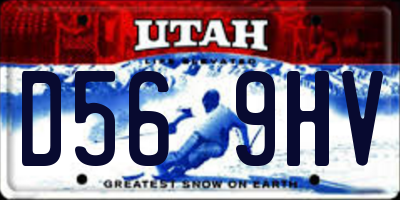 UT license plate D569HV