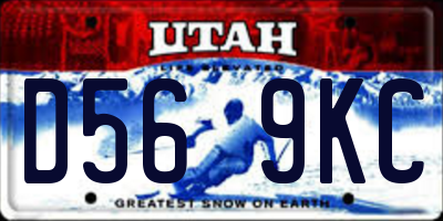 UT license plate D569KC