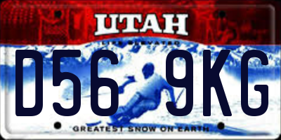 UT license plate D569KG