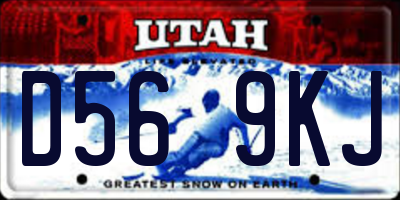 UT license plate D569KJ