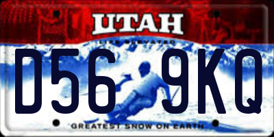 UT license plate D569KQ
