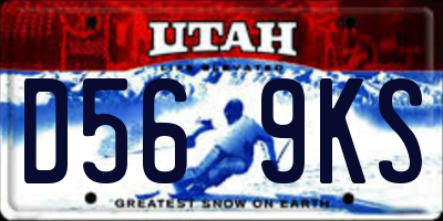 UT license plate D569KS