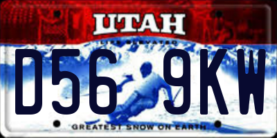 UT license plate D569KW