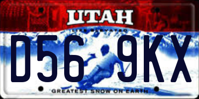 UT license plate D569KX