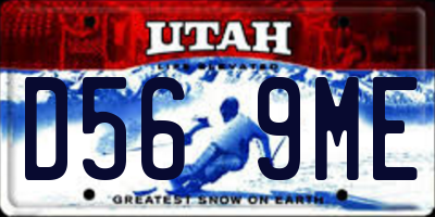 UT license plate D569ME