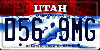 UT license plate D569MG