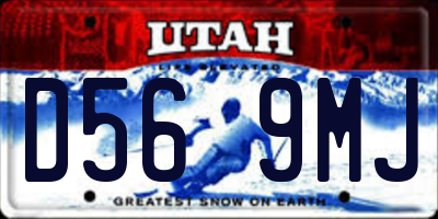 UT license plate D569MJ