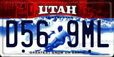 UT license plate D569ML