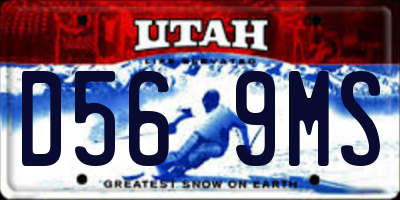 UT license plate D569MS