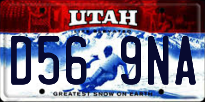 UT license plate D569NA